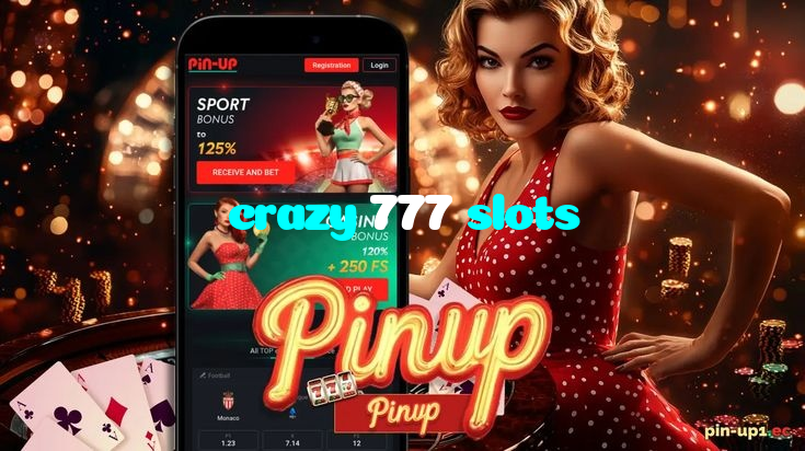 crazy 777 slots casino presented on mobile device in Pakistan with slots and live games