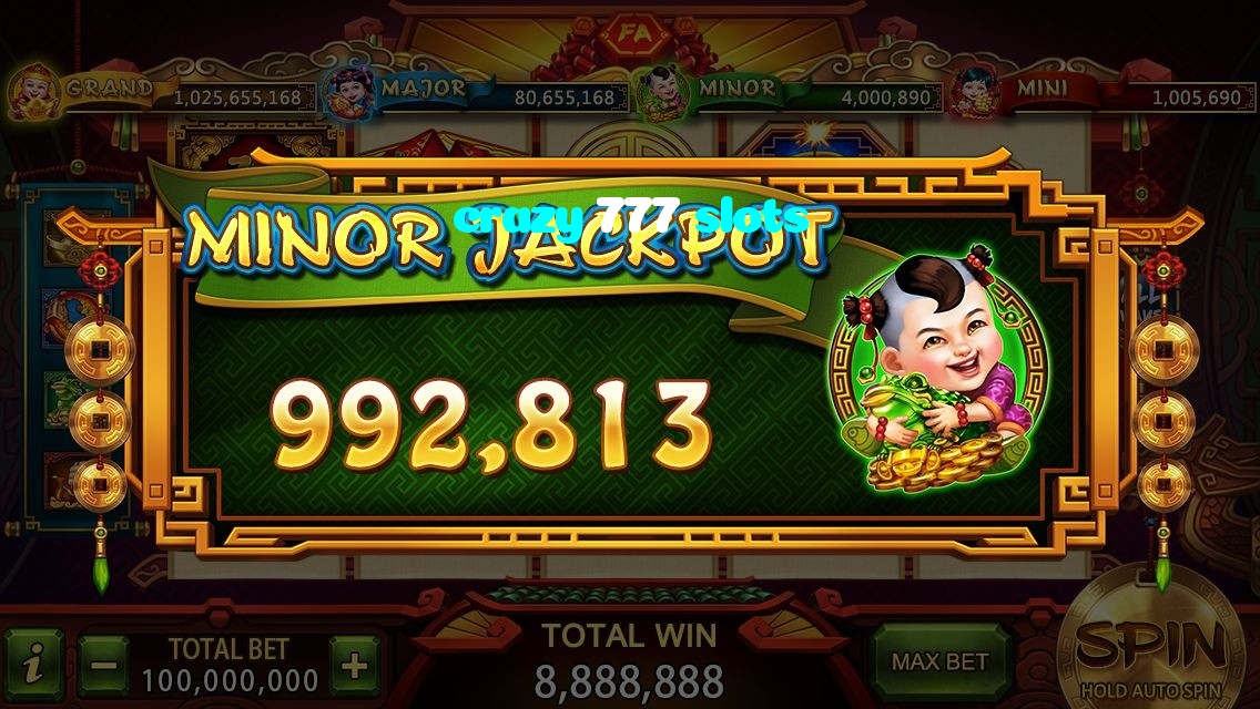 crazy 777 slots casino presented on mobile device in Pakistan with slots and live games